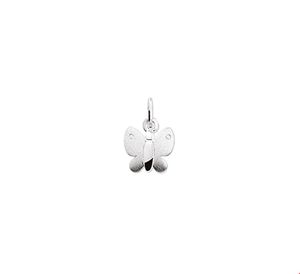 Hanger Vlinder zilver 10,5 x 9,5 mm