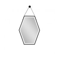 Badstuber Steel spiegel met LED verlichting 60x80cm mat zwart - thumbnail