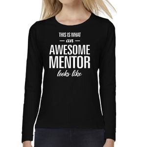 Awesome Mentor / lerares cadeau shirt zwart voor dames 2XL  -