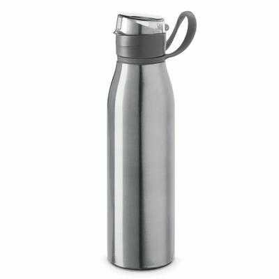 Waterfles - 650 ml - aluminium - klepdop - handvat - zilver - sportfles - BPA-vrij