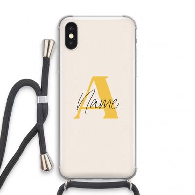 Amber Script: iPhone X Transparant Hoesje met koord