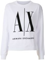 Armani Exchange sweat à logo imprimé - Blanc