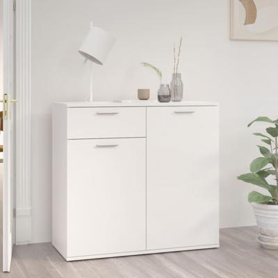 Dressoir 80x36x75 cm spaanplaat hoogglans wit
