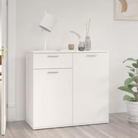 Dressoir 80x36x75 cm spaanplaat hoogglans wit