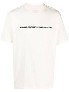 Emporio Armani t-shirt en coton à logo imprimé - Tons neutres