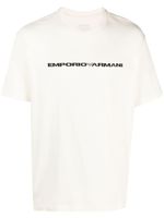 Emporio Armani t-shirt en coton à logo imprimé - Tons neutres - thumbnail