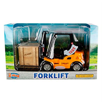 2-play die-cast vorkheftruck met licht en geluid, 14cm