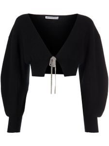 Alexander Wang cardigan crop à col v - Noir