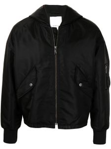 Ports V veste bomber à capuche - Noir