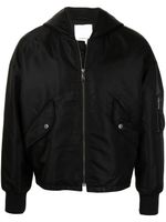 Ports V veste bomber à capuche - Noir
