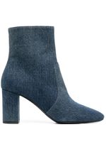 Saint Laurent bottines Lou 75 mm en jean - Bleu - thumbnail