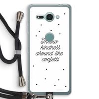 Confetti: Sony Xperia XZ2 Compact Transparant Hoesje met koord