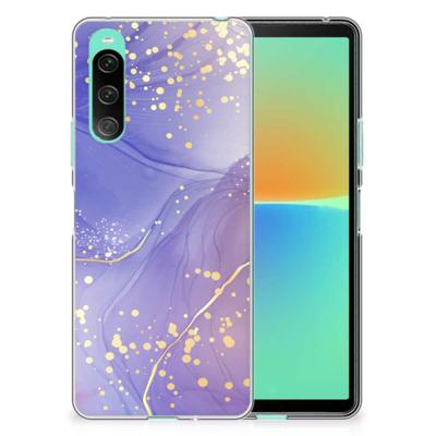 Smartphone hoesje voor Sony Xperia 10 V Watercolor Paars