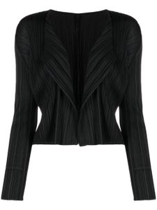 Pleats Please Issey Miyake cardigan plissé à design ouvert - Noir