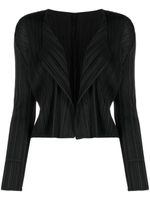 Pleats Please Issey Miyake cardigan plissé à design ouvert - Noir - thumbnail