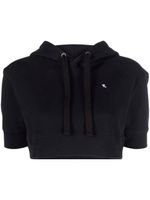 Raf Simons hoodie crop à manches courtes - Noir