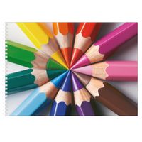 A4 Kleurpotloden schetsboek/ tekenboek/ kleurboek/ schetsblok wit papier    -