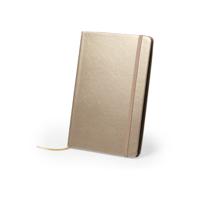 Luxe pocket schrift harde kaft - 4x stuks - 21 x 15 cm - kleur goud - 80 blanco pagina