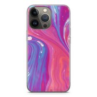 Paarse stroom: iPhone 13 Pro Transparant Hoesje