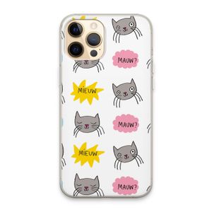 Meow: iPhone 13 Pro Max Transparant Hoesje