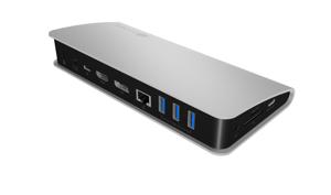 ICY BOX IB-DK2408-C Bedraad USB 3.2 Gen 1 (3.1 Gen 1) Type-C Zwart, Zilver