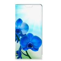 Motorola Moto G73 Smart Cover Orchidee Blauw - Cadeau voor je Moeder