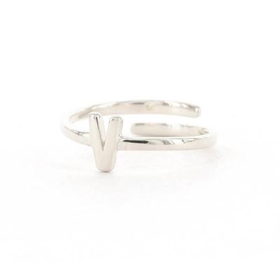 Imotionals Ring Letter V Zilver