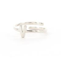 Imotionals Ring Letter V Zilver