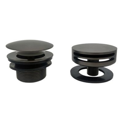 Badafvoer Wiesbaden Caral | Knop/Plug | Excl.Waste voor badplug overloop combinatie | Gunmetal