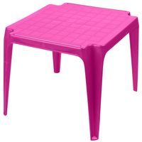 Sunnydays Kindertafel - roze - kunststof - buiten/binnen - L56 x B51 x H44 cm - Bijzettafels - Bijzettafels - thumbnail