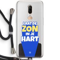 Laat de zon in je hart: OnePlus 6 Transparant Hoesje met koord