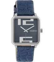 OOZOO Timepieces Horloge Croco Donker Blauw | C10366 - thumbnail
