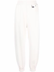 Philipp Plein pantalon de jogging à logo Signature brodé - Blanc