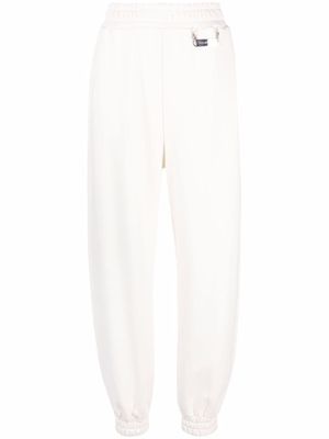 Philipp Plein pantalon de jogging à logo Signature brodé - Blanc