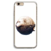 Yin Yang Wolves: iPhone 6 Plus / 6S Plus Transparant Hoesje