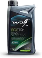 Wolf motorolie "ecotech sp/rc d1-3" motoroil 5w20 1l ecotech sp/rc d1-3