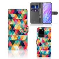 Samsung Galaxy S20 Ultra Telefoon Hoesje Geruit - thumbnail