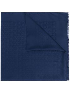 Ferragamo foulard imprimé Gancini - Bleu