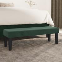 Bankje 100x30x30 cm fluweel donkergroen
