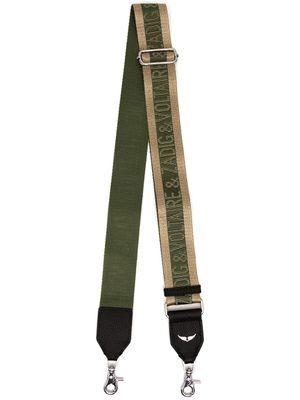 Zadig&Voltaire bride amovible à logo pailleté - Vert