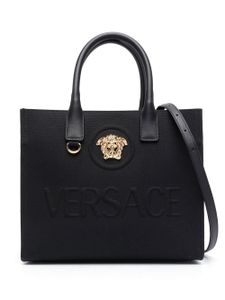 Versace petit sac à main La Medusa en toile - Noir