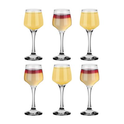 Glasmark Shotglaasjes/borrelglazen Likeur/wodka - transparant glas - 6x stuks - 75 ml