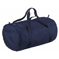 Navy blauwe ronde polyester reistas/sporttas/weekendtas 32 liter   -