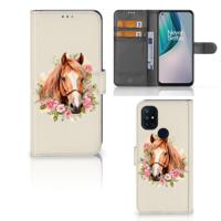 Telefoonhoesje | Met pasjeshouder | voor OnePlus Nord N10 Paard