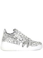 Giuseppe Zanotti baskets Talon à motif cachemire - Blanc