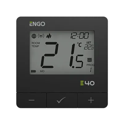 ENGO E40-BATB - ZigBee slimme thermostaat, Batterij, Zwart ENGO E40-BATB - ZigBee slimme thermostaat, Batterij, Zwart