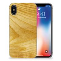 Apple iPhone X | Xs | Bumper Hoesje | Licht Hout