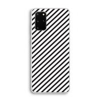 Strepen zwart-wit: Samsung Galaxy S20 Plus Transparant Hoesje Strepen zwart-wit: Samsung Galaxy S20 Plus Transparant Hoesje