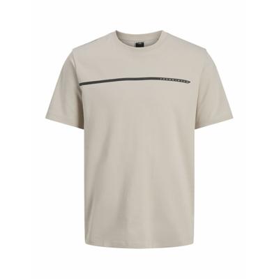 Heren-T-Shirt met Korte Mouwen Jack & Jones JCOFUSION FULL BRANDING 12273120 Grijs - Maat: L
