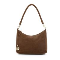 Suede schoudertas dames - bruin - MŌSZ Coco M